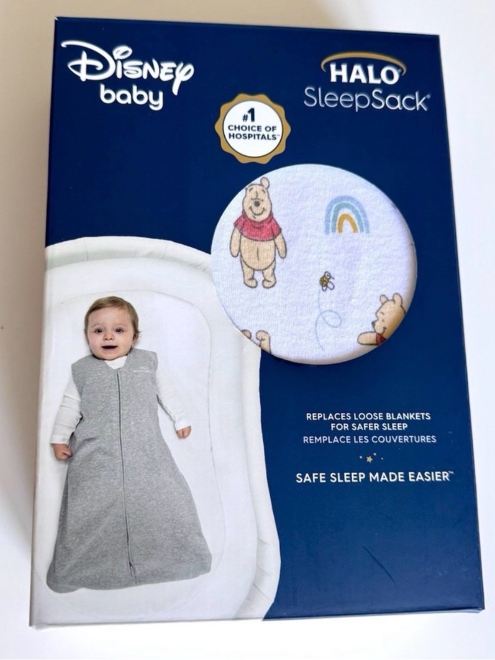 Disney Baby Halo SleepSack with Winnie the Pooh and Rainbow Print; size: L